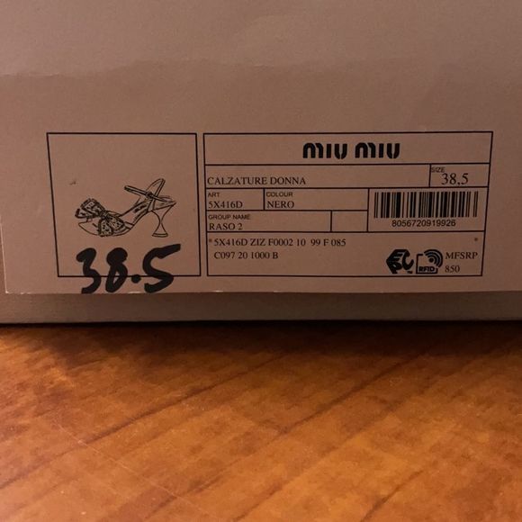 Miu Miu Black Heeled Sandals - Picture 15 of 16